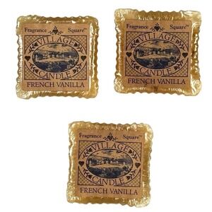Village Candle Fragrance Square 3 Pack French Vanilla Tan Wax Melts Set